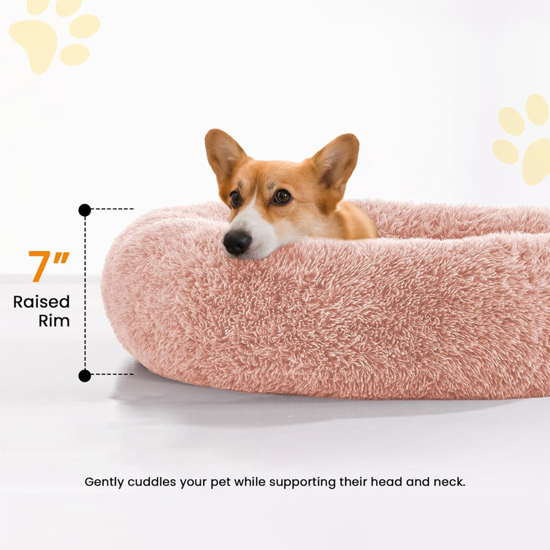 Tucker Murphy Pet™ Calming Dog Bed For Dogs, Antianxiety Round Donut